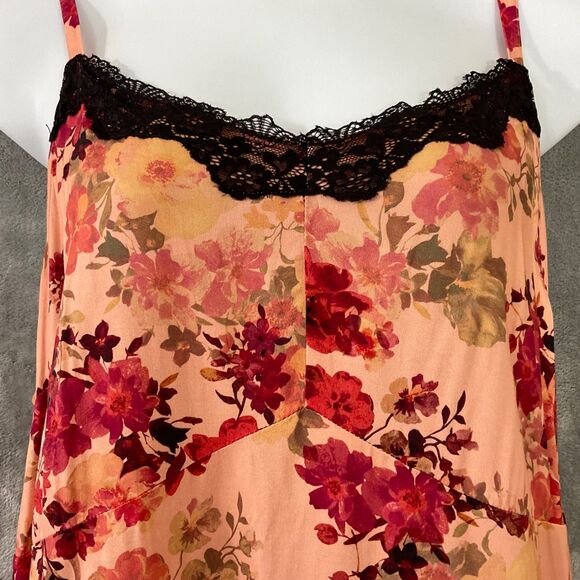 Torrid Pink Floral Stretch Challis Tea Length Cami Dress Size 2XL Babydoll - Picture 3 of 11